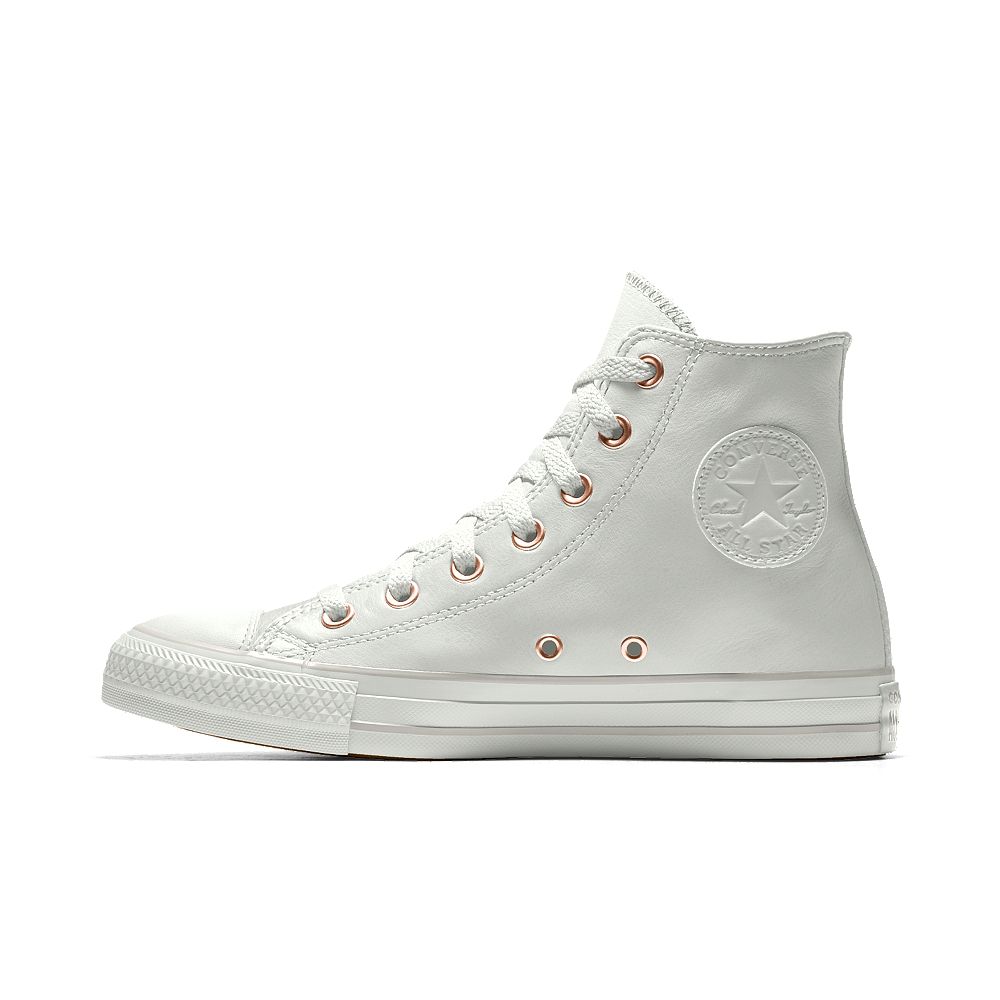 Converse Custom Chuck Taylor Premium Leather High Top Shoe Size 3 (White) | Converse (US)