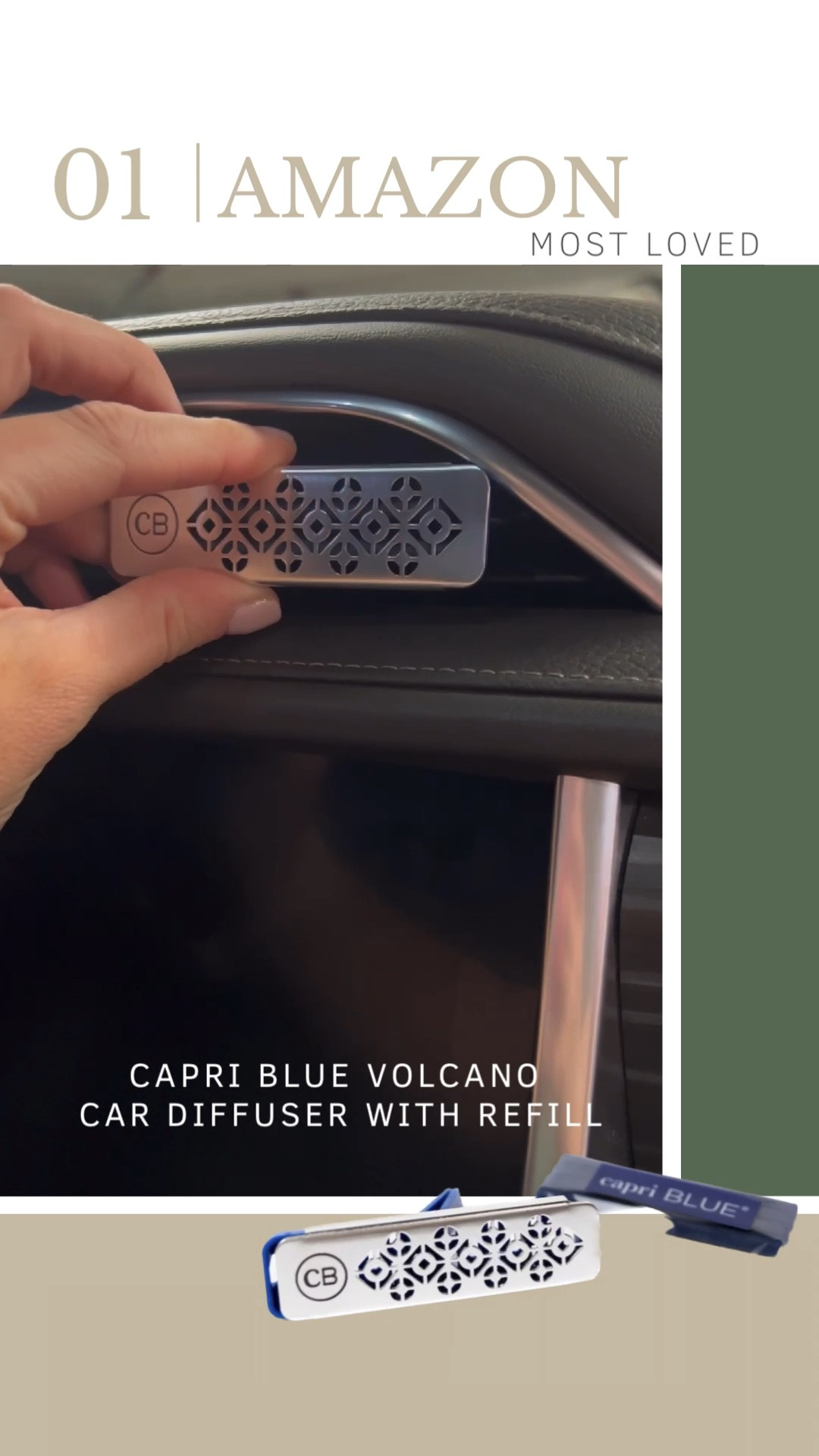 capri BLUE - Car Diffuser Volcano