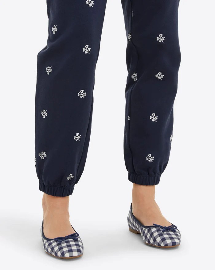 Taylor Ballet Flats in Navy Gingham | Draper James (US)