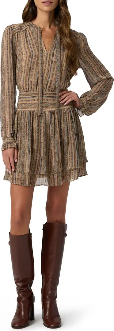 PAIGE Nantes Mixed Print Long Sleeve Silk Chiffon Dress | Nordstrom | Nordstrom