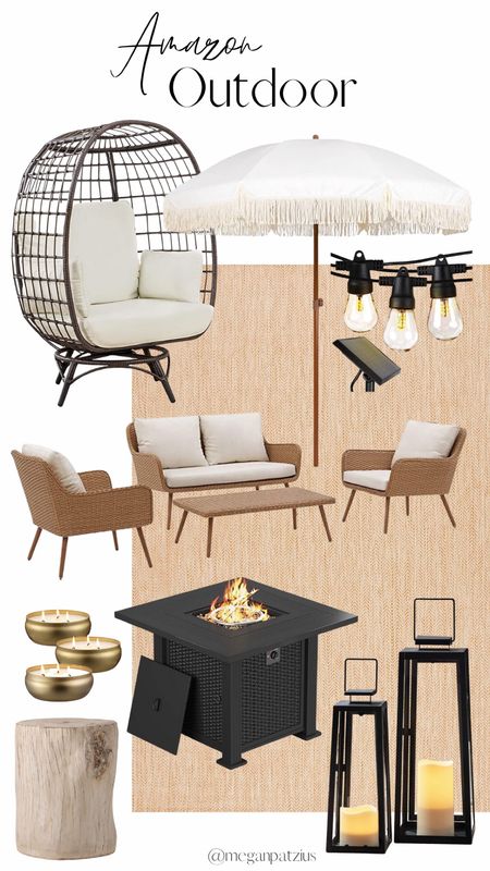 Amazon Outdoor Finds ✨ Patio decor, table, chairs, affordable furniture sets, lanterns, string lights and umbrellas. 

#LTKhome #LTKunder100 #LTKSeasonal
