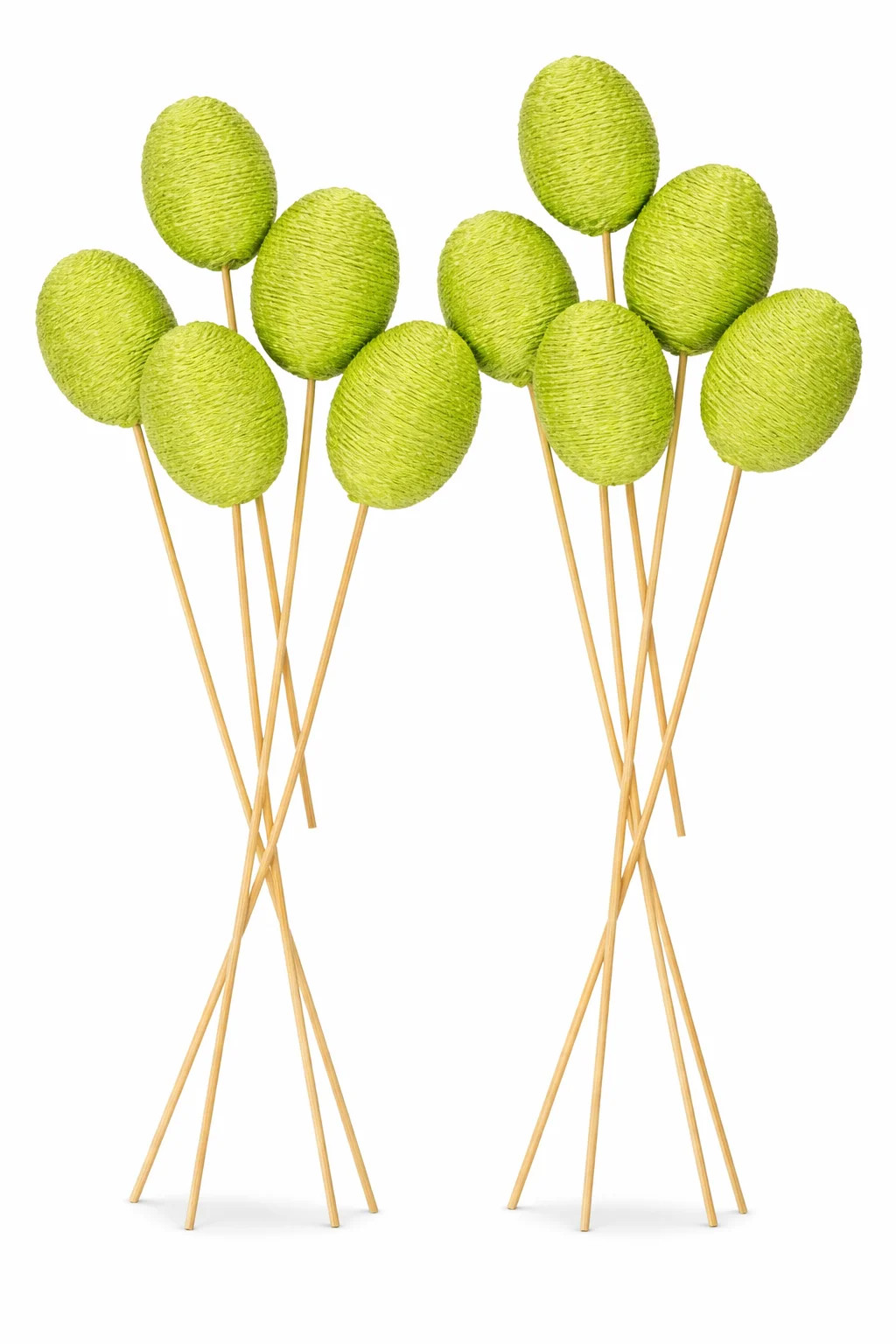 Easter Burlap Decorative Egg Picks –8 -Piece Assorted Pastel Set (Green) | Walmart (US)