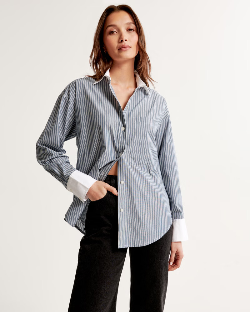 Oversized Poplin Shirt | Abercrombie & Fitch (US)