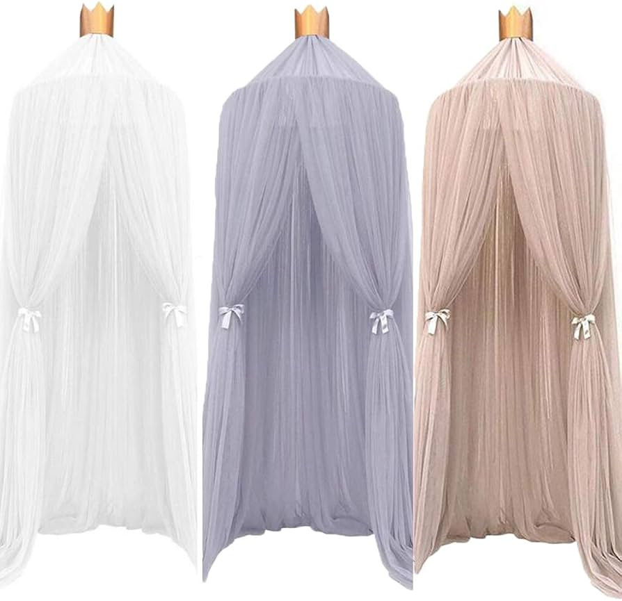 Dome Princess Bed Canopy Round Lace Mosquito Net Play Tent Hanging House Decoration Lace Netting ... | Amazon (US)