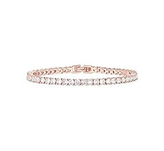 PAVOI 14K Gold Plated 3mm Cubic Zirconia Classic Tennis Bracelet | Gold Bracelets for Women | Siz... | Amazon (US)
