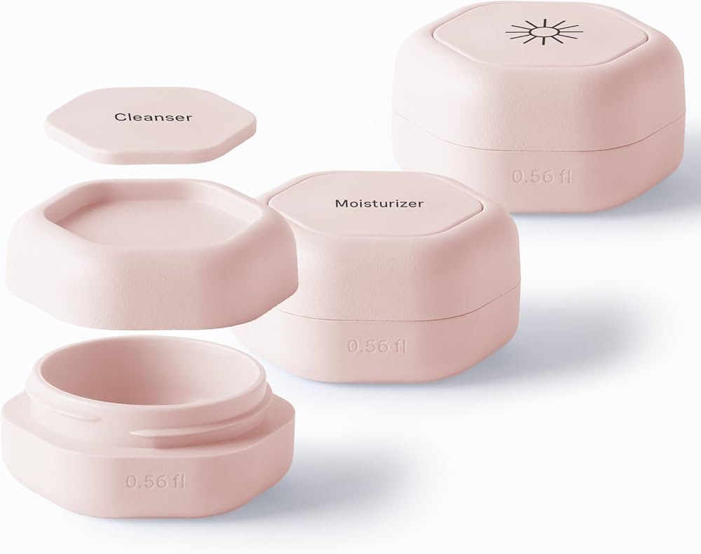 Cadence Capsules - Basic Skincare Set, Petal - Three Small Containers with Magnetic Lids - 100% L... | Amazon (US)