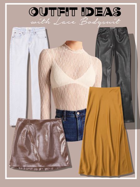 Lace bodysuit on sale outfit ideas skirt faux leather skirt jeans on sale 

#LTKunder100 #LTKunder50 #LTKsalealert