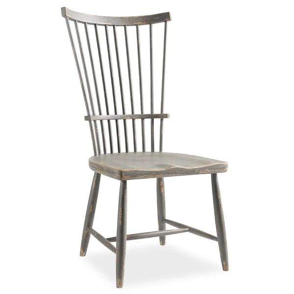 Marzano Solid Wood Windsor Back Side Chair in Gray | Wayfair North America