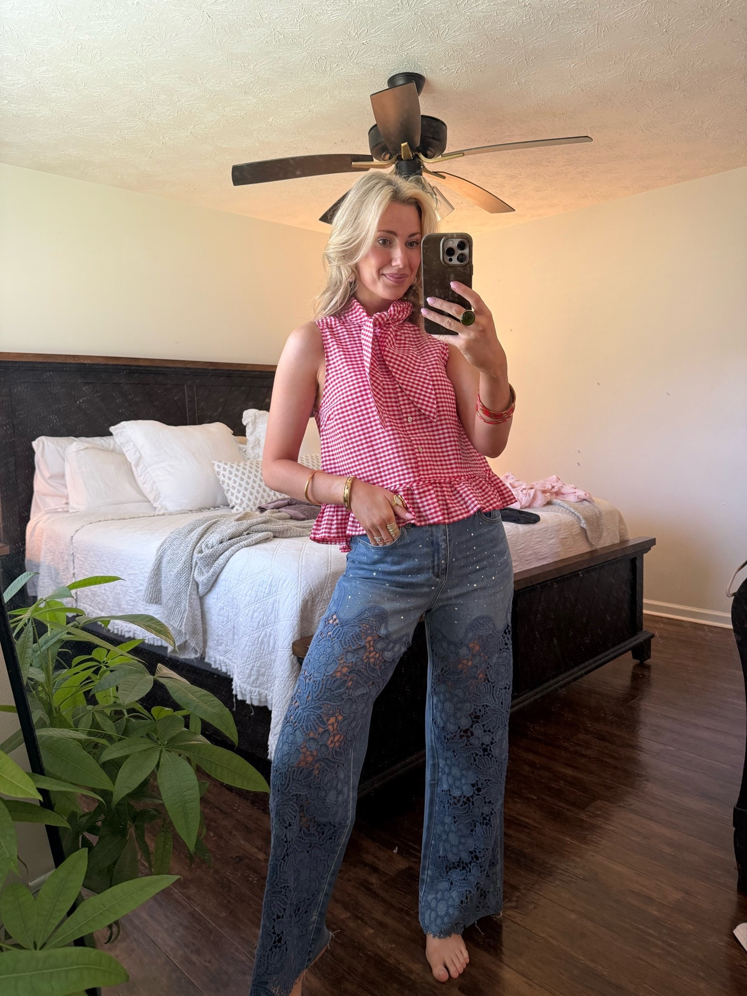 small top, 27 in denim, and wearing the MINI Tammy pearl earrings🤍

#LTKootd #LTKmomlife #LTKTall