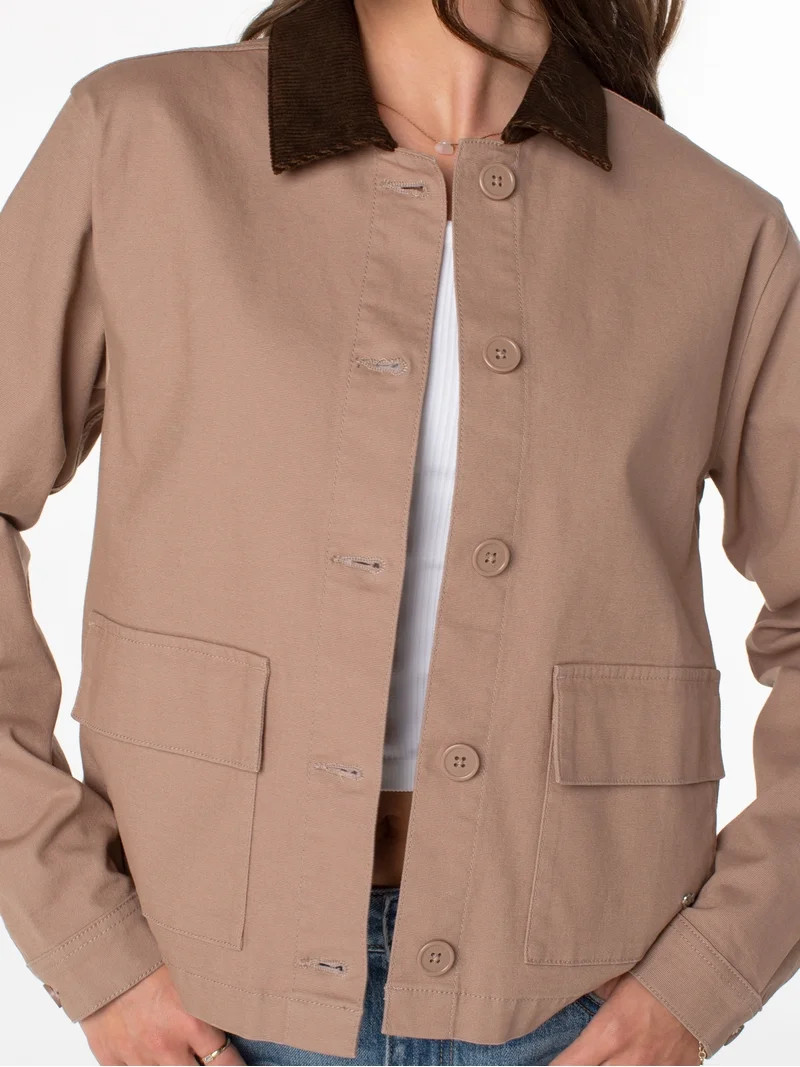 Celebrity Pink Women's and Women's Plus Boxy Barn Jacket, Sizes XS-4X | Walmart (US)