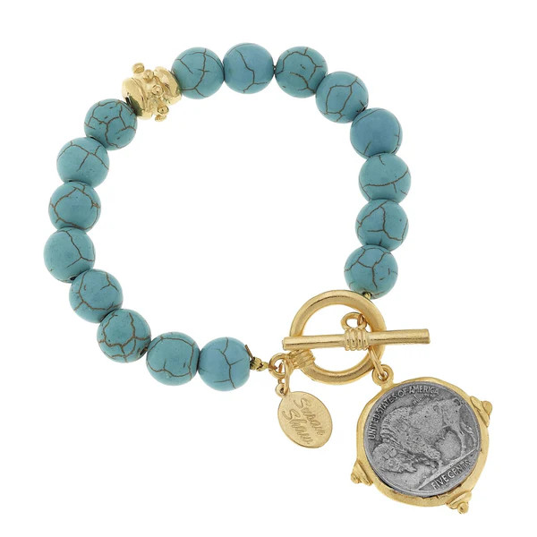 Buffalo Nickel Turquoise Bracelet | Susan Shaw