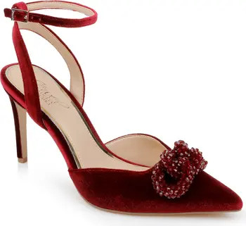 Jewel Badgley Mischka Tailynn Pointed Toe Velvet Pump (Women) | Nordstrom | Nordstrom