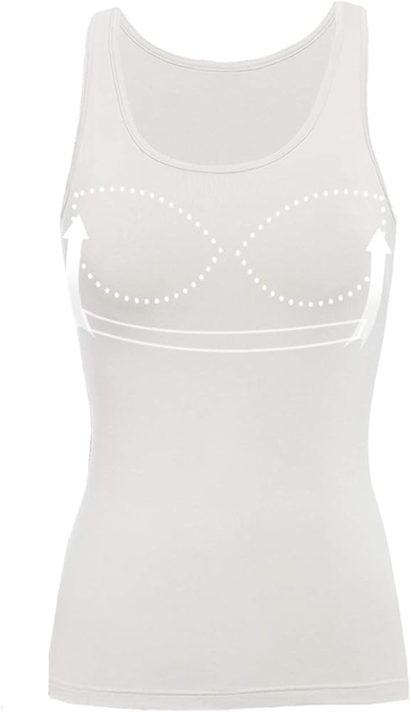 Tank Top with Built in Bra Cup for Women Casual Wide Strap Sleevless Layer Camisole Yoga Top Pack... | Amazon (US)