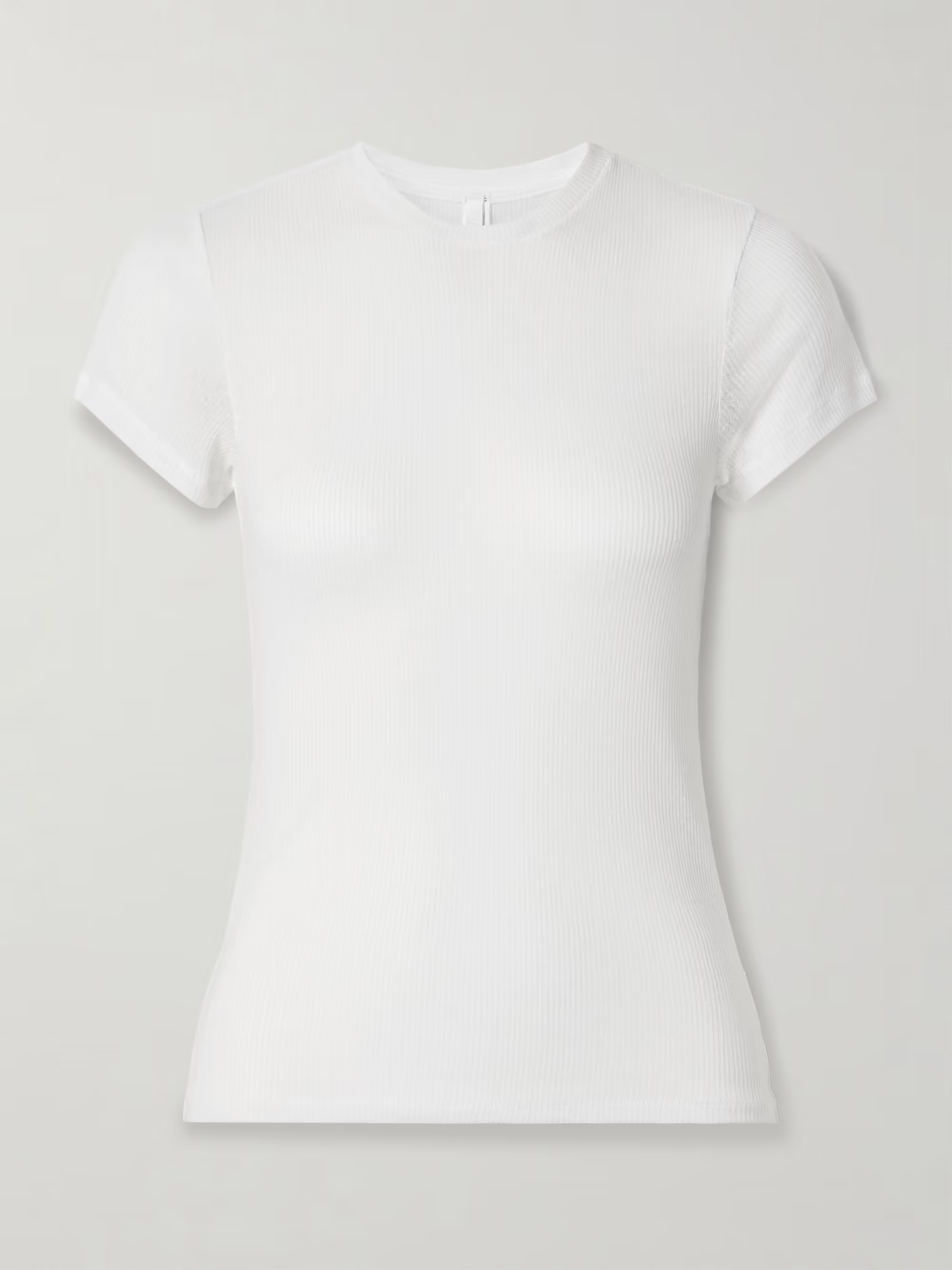 Sheer Stretch-Jersey T-Shirt - Snow | NET-A-PORTER (UK & EU)
