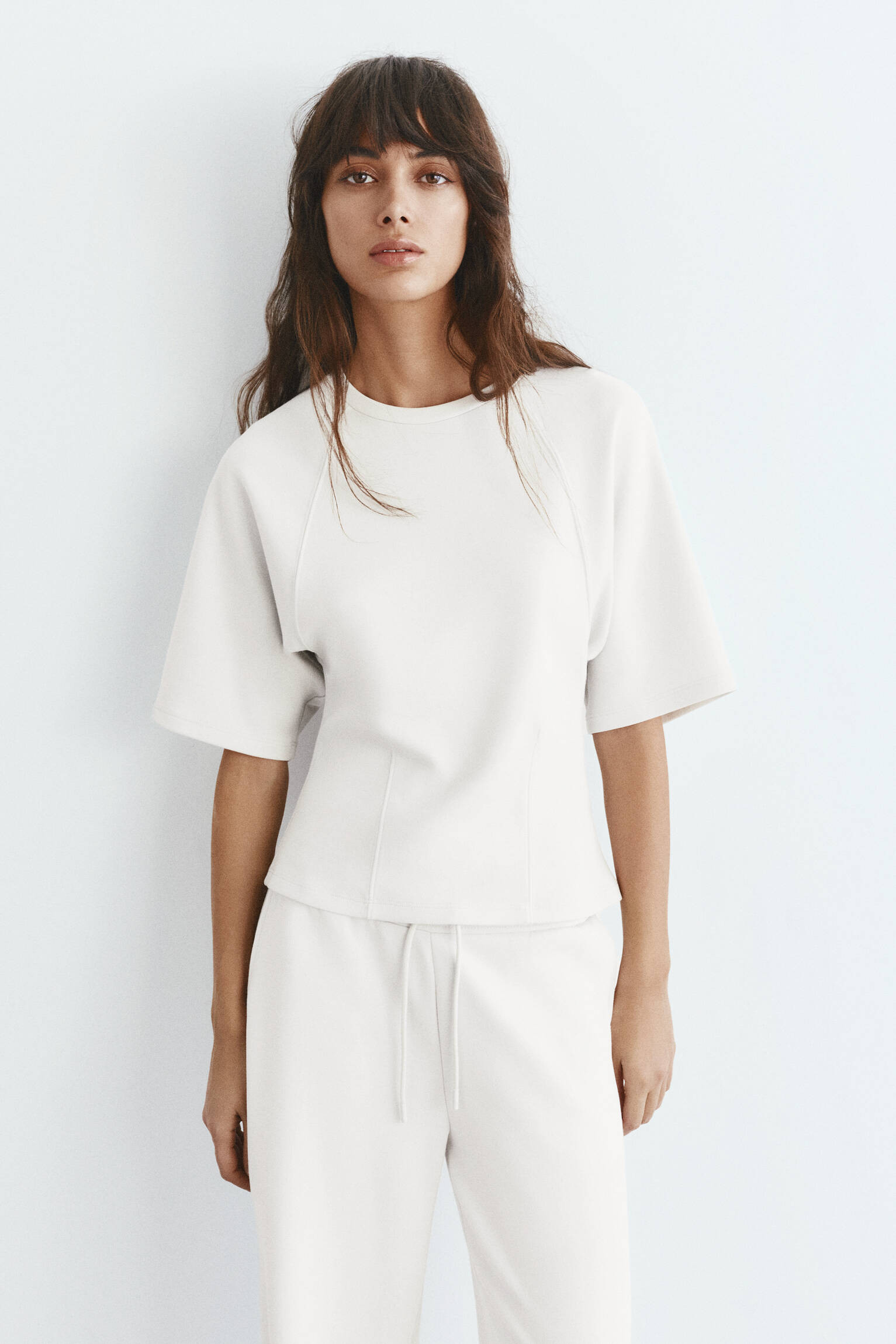 Short sleeve sweatshirt with modal - pull&bear | PULL and BEAR UK