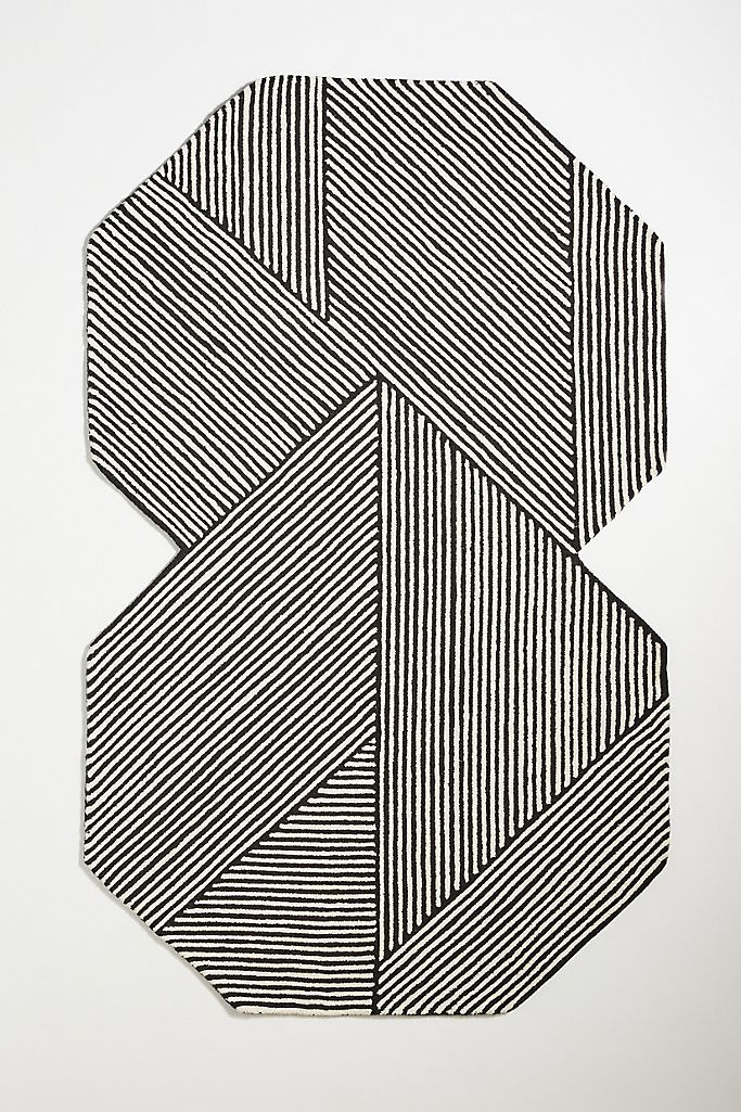 Tufted Stripe Illusion Rug | Anthropologie (US)