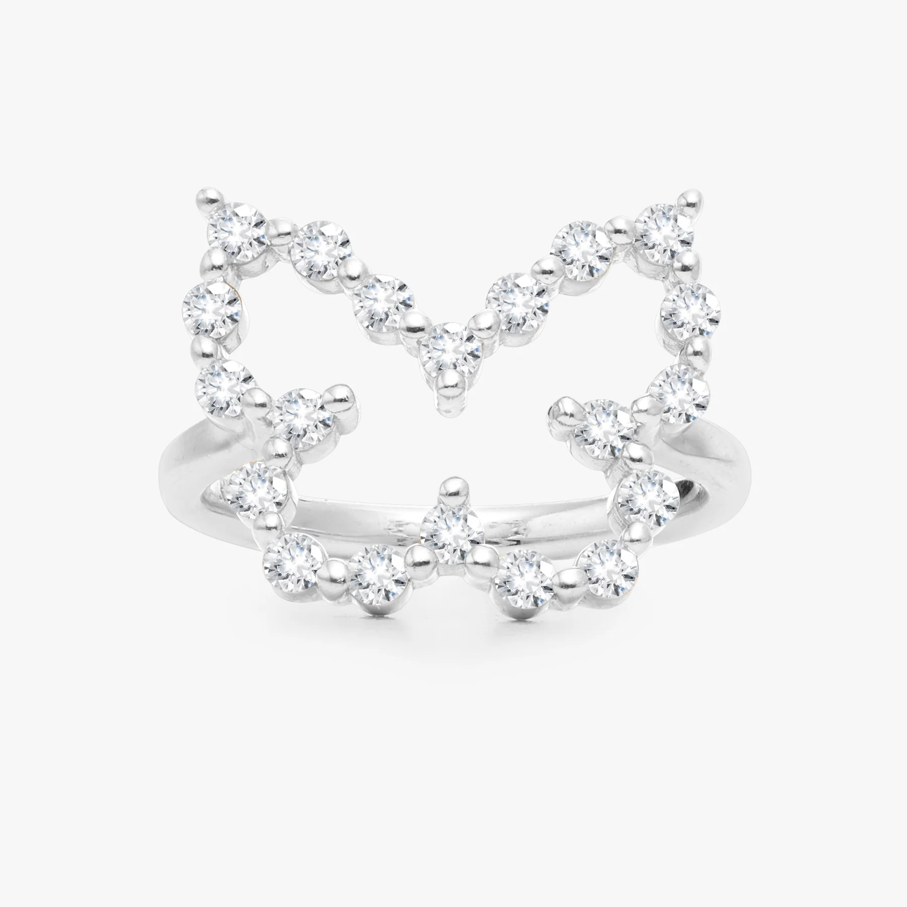 Little Posie Charlie Cloud® Floating Diamond Butterfly Ring 0.70 ctw | RW Fine Jewelry