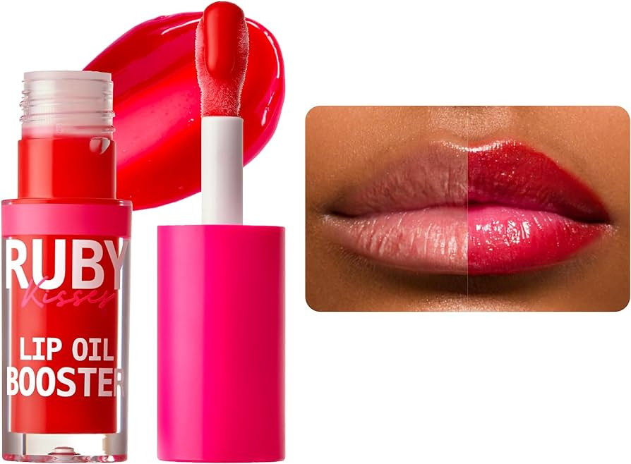 Ruby Kisses Lip Oil Booster, Hydrating Lip Gloss with Nourishing Natural Oil Blend, Jumbo Wand fo... | Amazon (US)