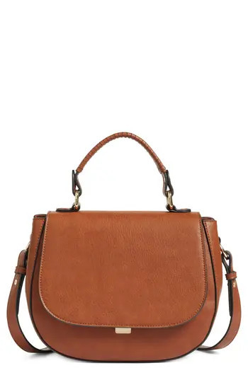 Chelsea28 Kyle Faux Leather Saddle Bag - Brown | Nordstrom