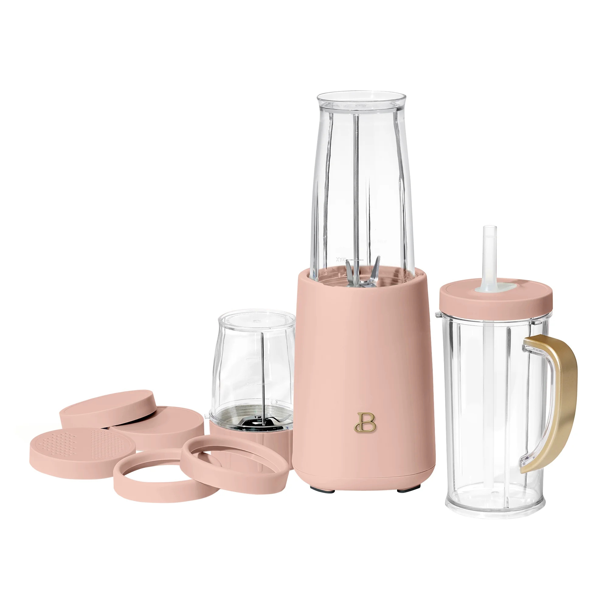 Beautiful Personal Blender Set with 12 Pieces, 240 W, Rose by Drew Barrymore | Walmart (US)