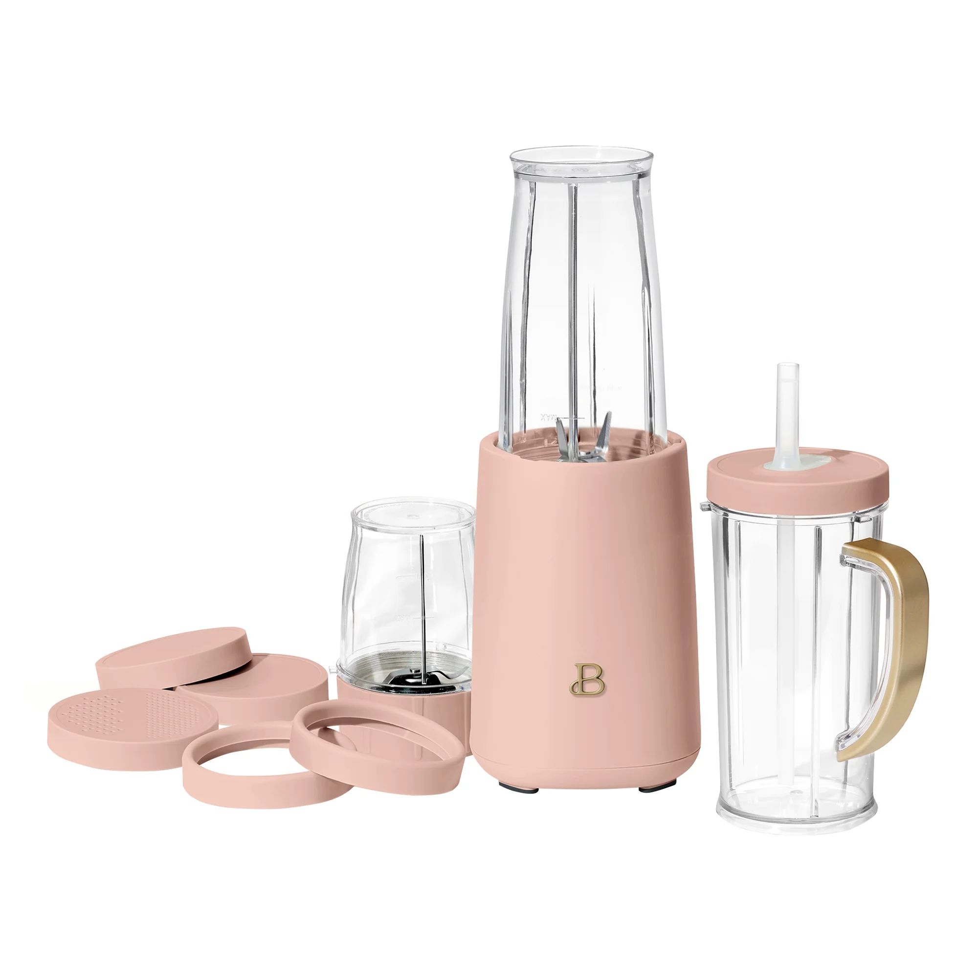 Beautiful Personal Blender Set with 12 Pieces, 240 W, Rose by Drew Barrymore - Walmart.com | Walmart (US)