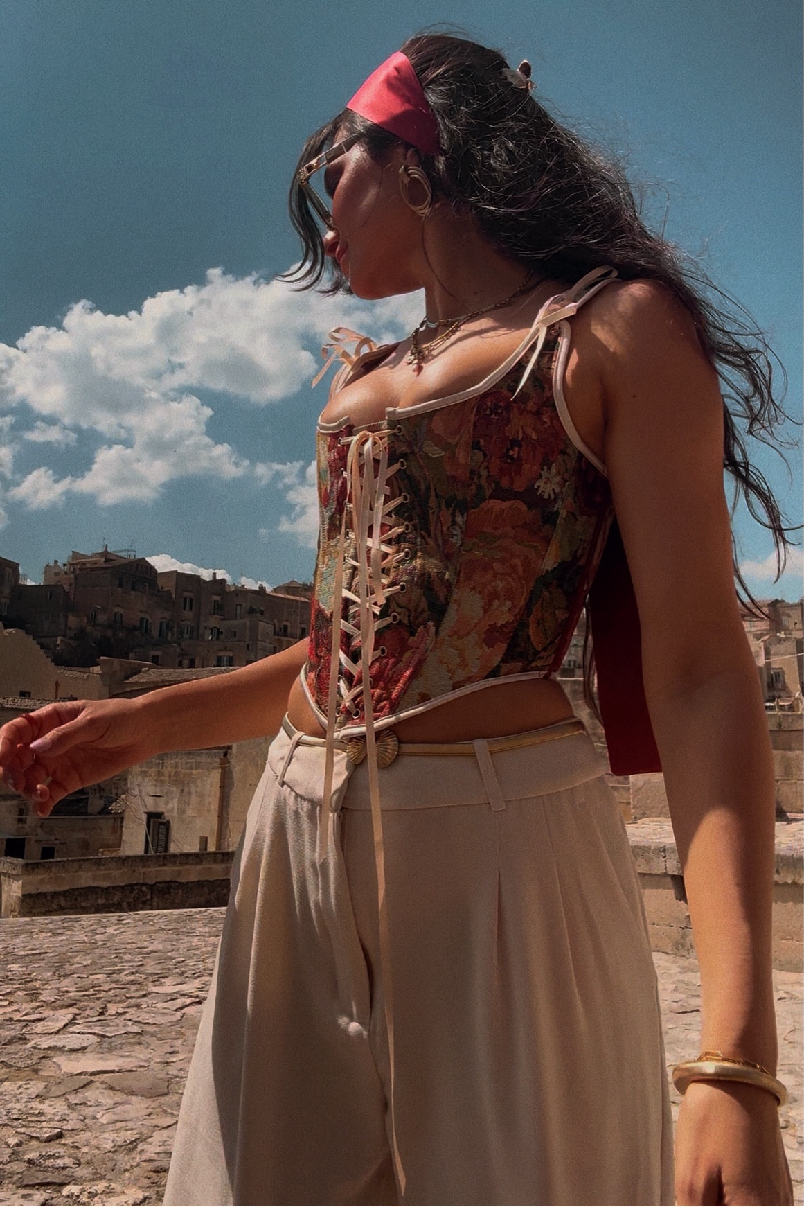 European summer outfit ideas - corset top & flowy pants #summerstyle #corsettop #europeansummer #summeroutfit 

#LTKFindsUnder100 #LTKPetite #LTKStyleTip