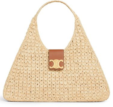 Cabas triangle  in raffia and calfskin - CELINE | 24S (APAC/EU)