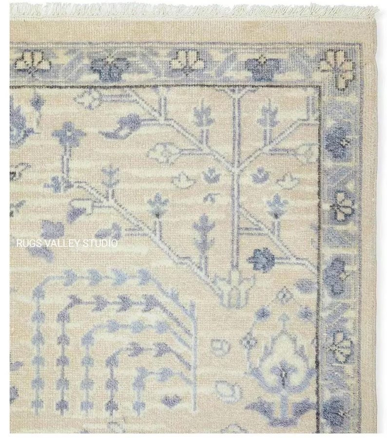 Eastview Hand Knotted Wool Rug, Ivory Oushak Rug, Wool Area Rug for Living room, bedroom, Dining area, Area Rug, Trending Handmade Area Rug Muted Modern Oushak Hand Knotted Rug, Handmade Oushak Rug for Living Room, Bedroom, Dining Area, Ivory Turkish Handmade Area Rug, Wool Rug