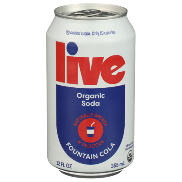 Live Soda Organic Fountain Cola Living Soda | Instacart