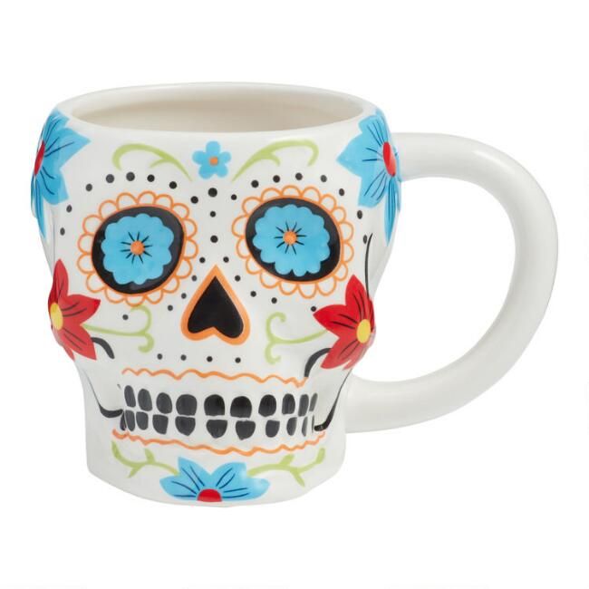Dia De Los Muertos Skull Figural Mug | World Market