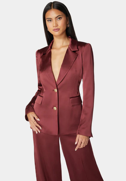 Tailored Satin Blazer | Bebe