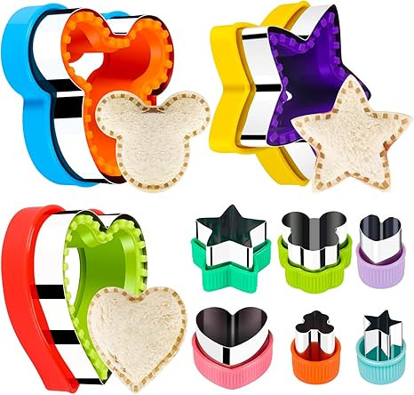 FASTSPOK Sandwich Cutter and Sealer Set - 9Pcs Uncrustables Sandwich Maker, Cookie Cutters for Ki... | Amazon (US)