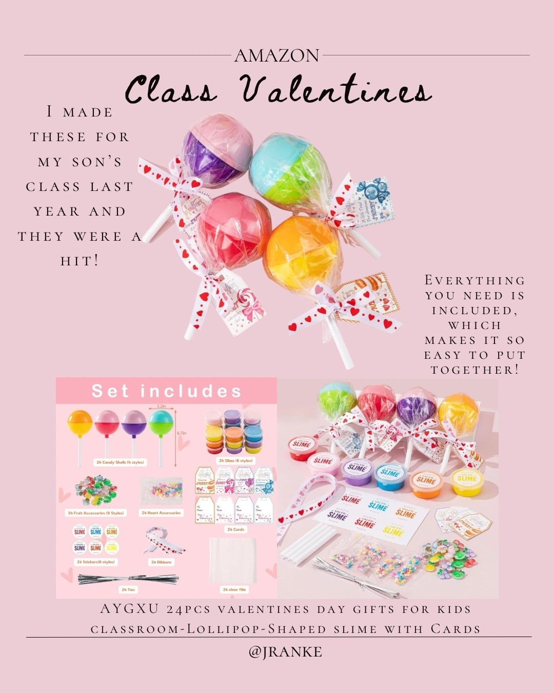 Class valentines that are actually easy and kid-approved 💕
I made these for my son’s class last year and they were a TOTAL hit — everything you need comes in one set, which makes prep so simple (and stress-free).
Perfect for school parties, Valentine exchanges, or busy moms who want cute without the chaos 🫶

✨ Linked here for you ✨

#ltkfinds #valentinesforkids #classroomvalentines #momlife #amazonfinds 

#LTKSeasonal #LTKKids #LTKmomlife