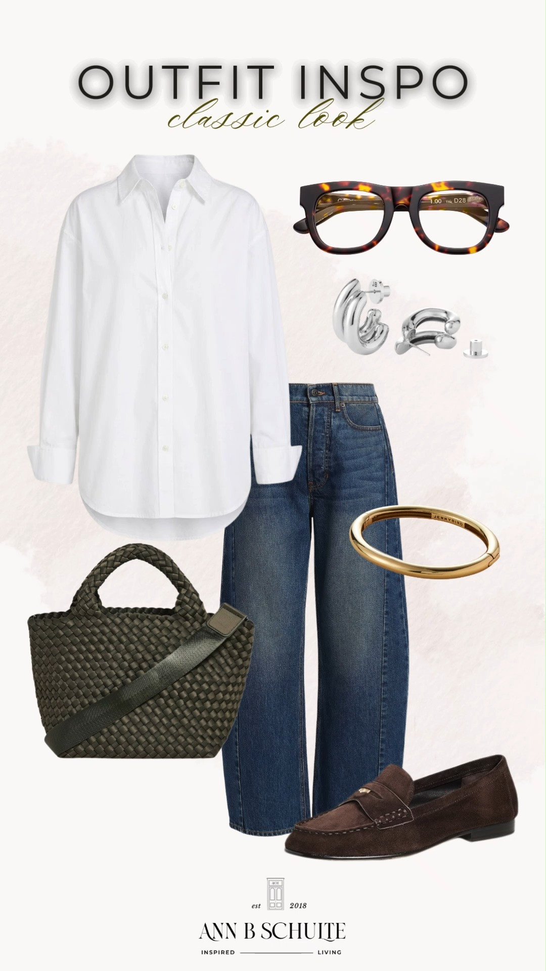 Classic looks keep the outfit polished, effortless, and always a little chic. Simple pieces, standout mood. ✨🤍👜
#ClassicLooks #StyledOutfit #OutfitInspo #TimelessStyle #OOTDInspo #LTKStyle #ClassicChic #WardrobeEssentials #EverydayStyle #FashionInspo 

 #LTKootd