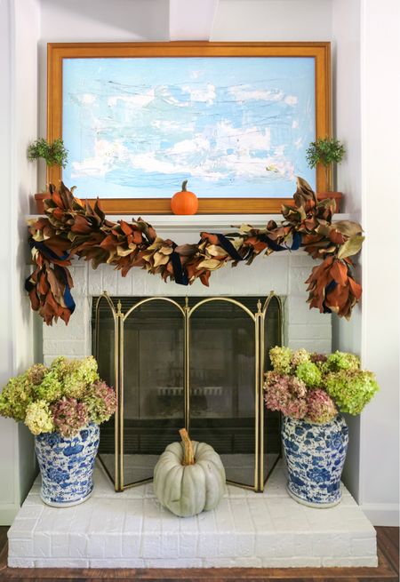 Fall mantel🍂


#fallmantel #fallhomedecor #falldecorideas #falldecorating #manteldecor #grandmillennial #grandmillennialdecor 

#LTKSeasonal #LTKHoliday #LTKhome