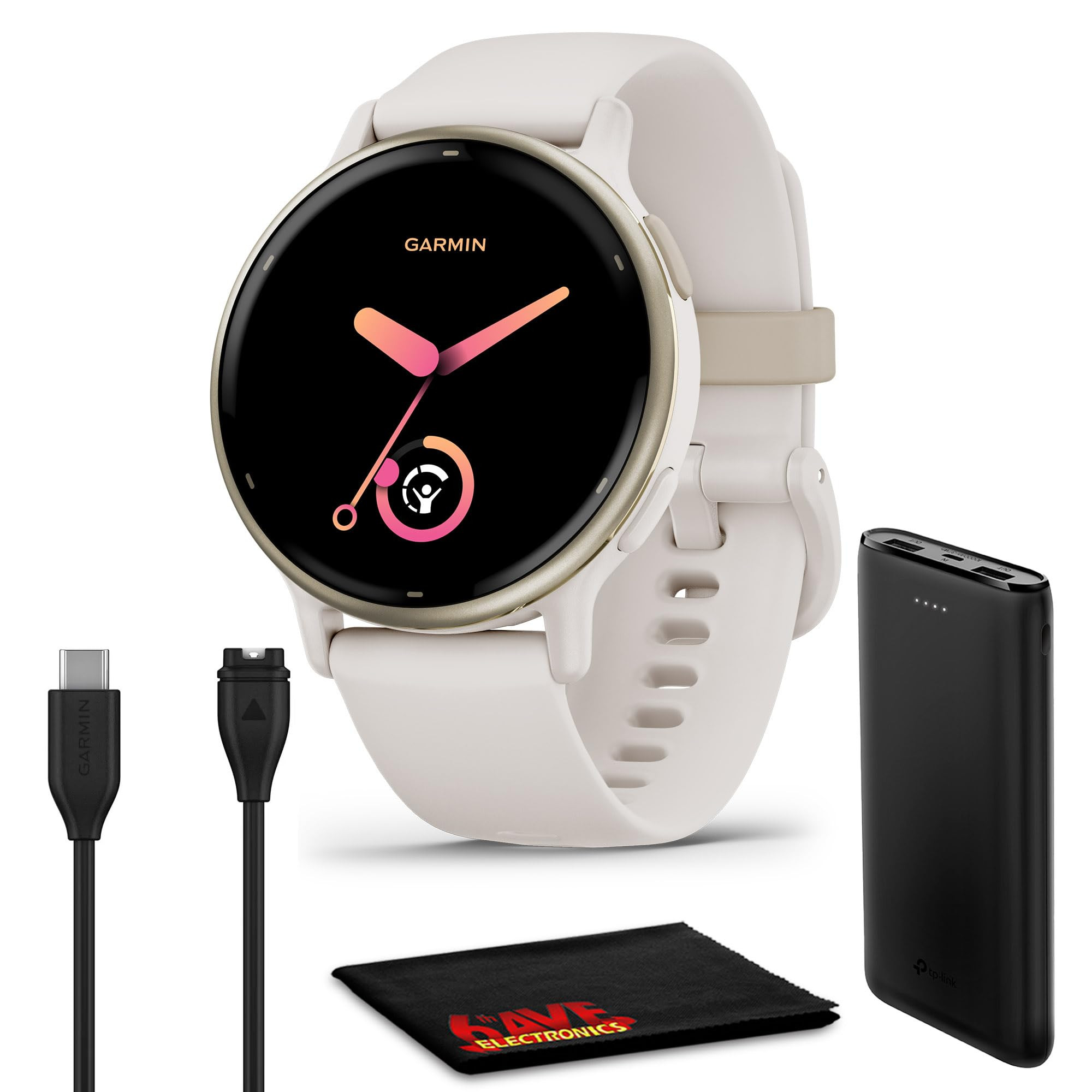 Garmin Vivoactive 5 Health and Fitness GPS Smartwatch for Men and Women with Cream Gold Aluminum ... | Amazon (US)