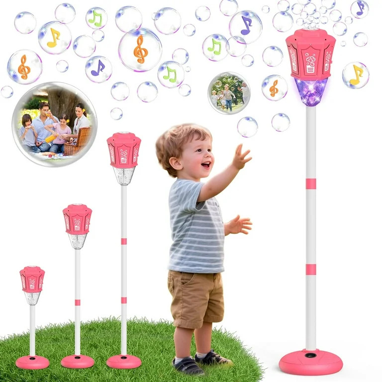 TINANA Rechargeable Automatic Bubble Machine, Outdoor Bubble Maker with LED Lights and Music, Adj... | Walmart (US)