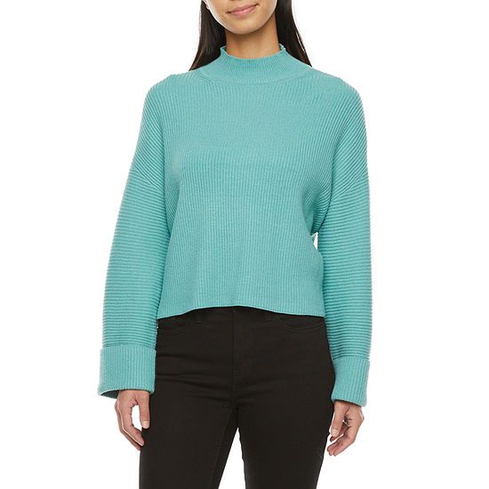 Worthington Womens Mock Neck Long Sleeve Pullover Sweater | JCPenney