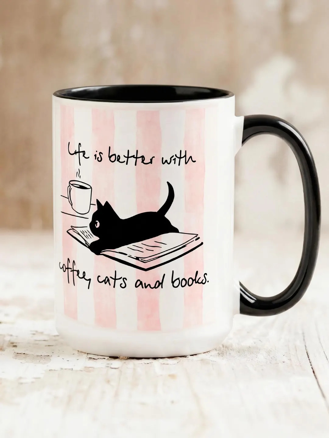 Book Lover Gift, Bookish Mug, Funny Cat Gift, Cat Lover Mug, Cat Lover Gift, Cats and Books, Cats... | Etsy (Global)