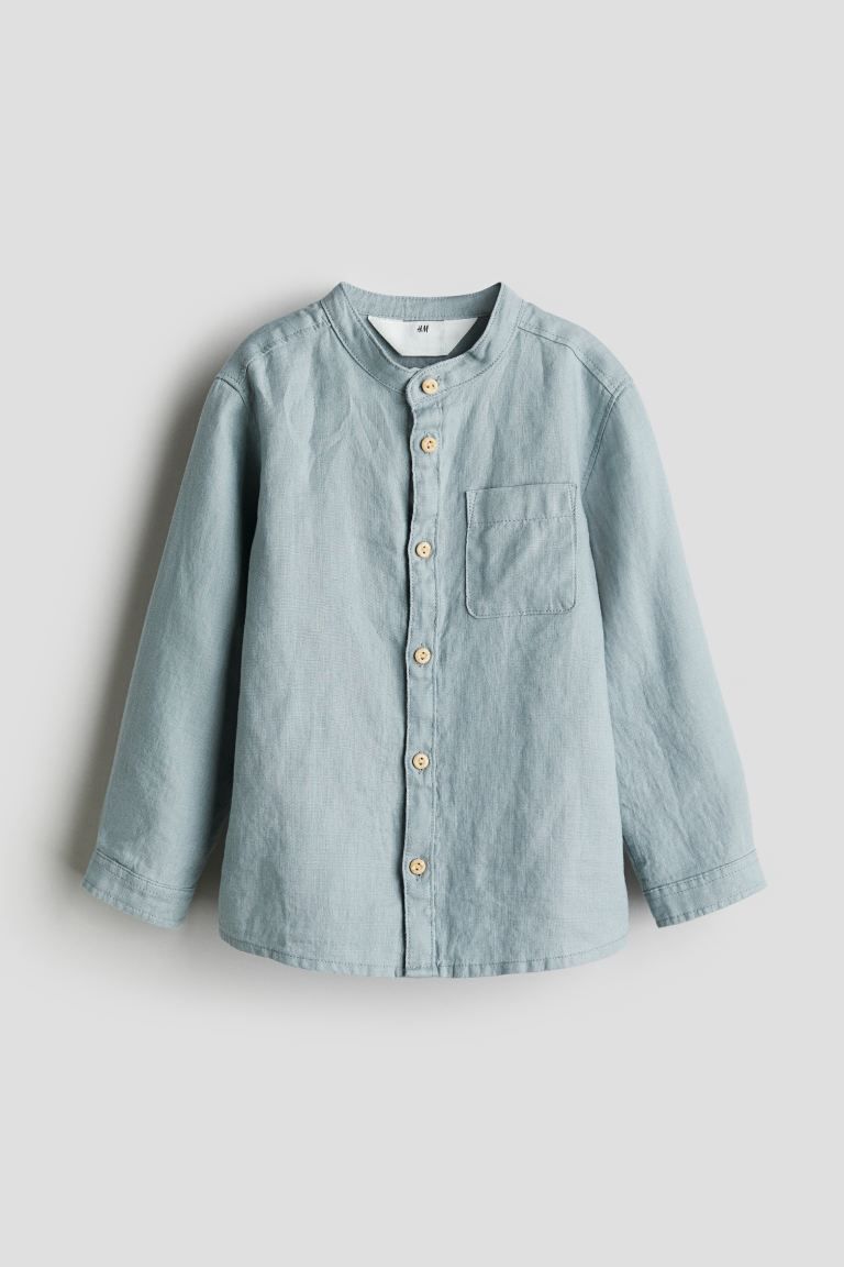 Linen grandad shirt | H&M (UK, MY, IN, SG, PH, TW, HK)