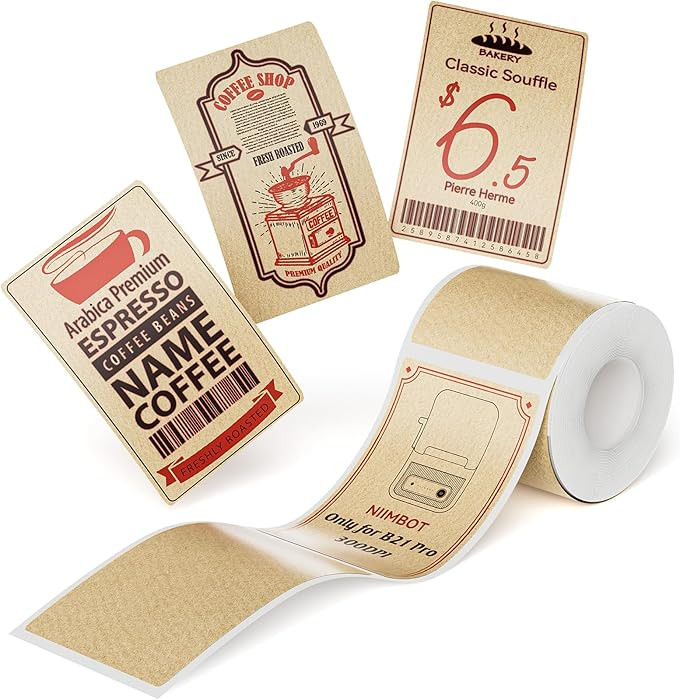 NIIMBOT Red&Black Labels, Refill Sticker Papers Only for B21 Pro 300DPI Label Maker, Dual Color P... | Amazon (US)