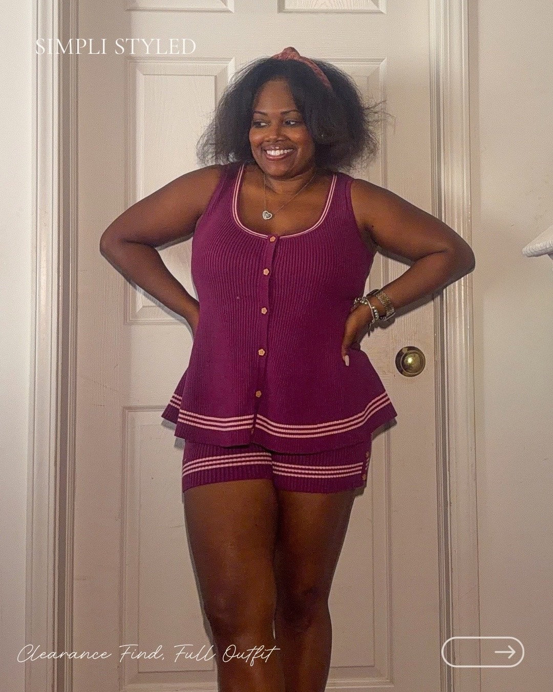 Ordered this on clearance from @anthropologie during their extra 50% off cart promo and I am SO glad I did 🍷 Then I remembered, Merlot is literally one of my signature accent colors from my own Style Brief. The ones that are supposed to make my skin glow? This is exactly why.

Two ways to wear it: dressed up solo for a night out, or layered with a cardigan for everyday. Swipe to see both ↠

Shop both pieces via my ShopMy link in bio.

Luxury doesn’t have to be expensive. Sometimes it’s an extra 50% off and knowing your colors. 🍷

#AnthropologieFind #ClearanceFind #StyleBriefApproved #AffordableLuxury #SimpliLuxe