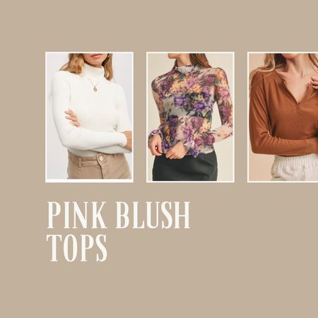 Pink Blush tops!! wearing a size M in all shirts 🤎

women’s shirts | outfit inspo | affordable tops for women 

#LTKsalealert #LTKMostLoved