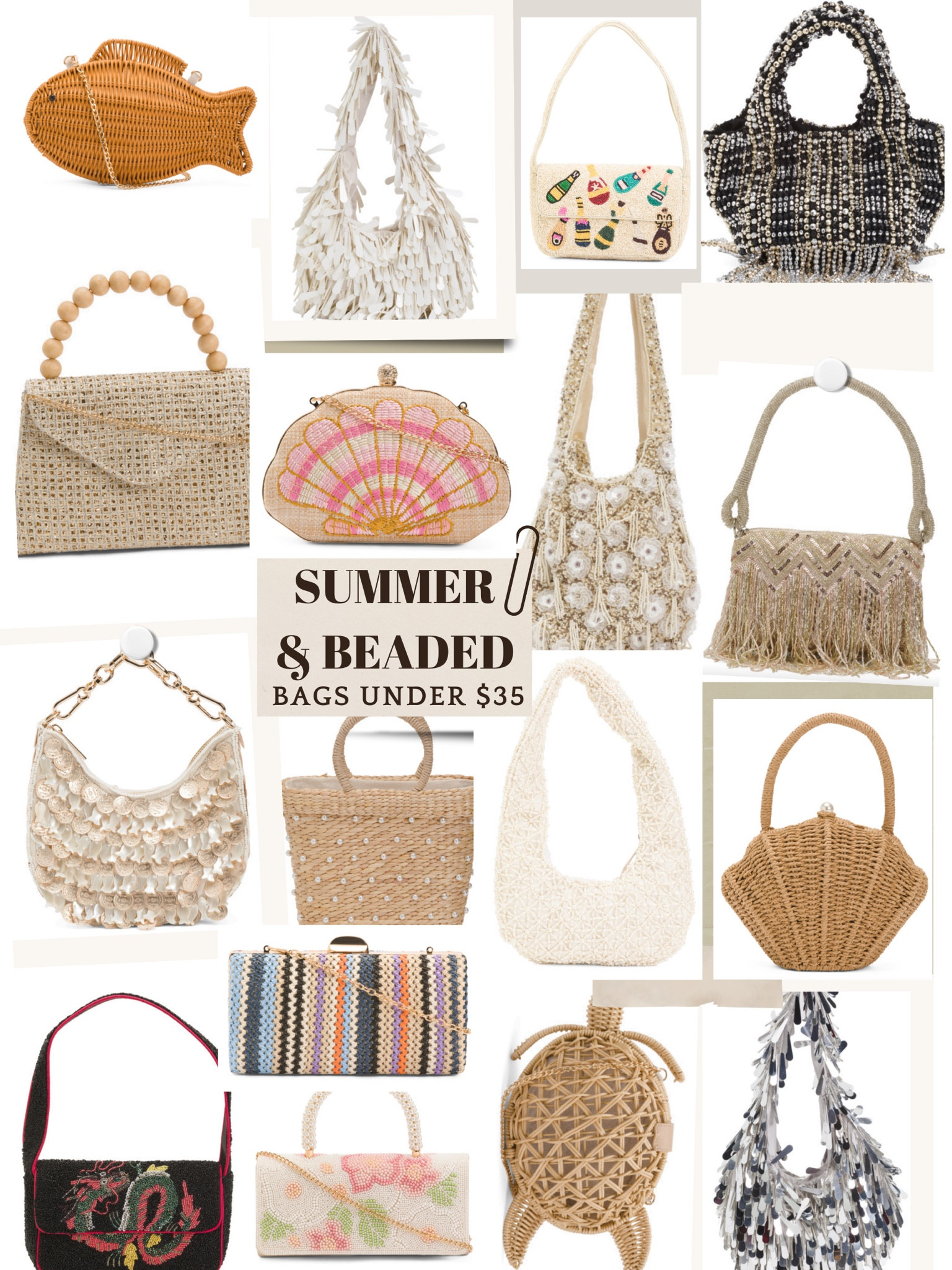 SUMMER & BEADED BAGS UNDER $35!!! We all know and love the bags in store at Marshall’s & TJMaxx but they’re so hard to find sometimes. Linking some online for a great price! #marshalls #marshallsbags #beadedbags #summerbags 

#LTKFindsUnder50 #LTKStyleTip #LTKItBag