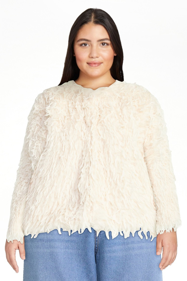 Scoop Women's and Women's Plus Whispy Faux Fur Jacket, Sizes XS-4X | Walmart (US)