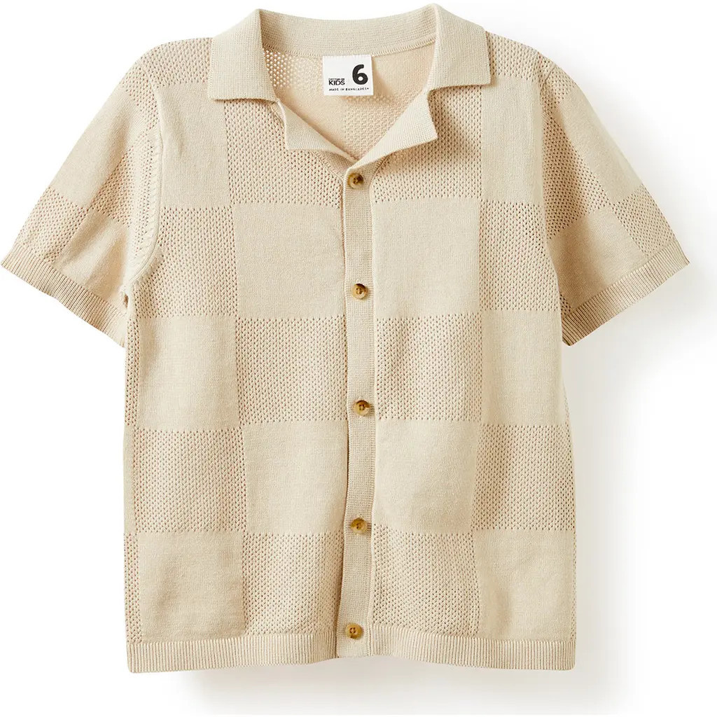 Cotton On Kids Kid's Knitted Short Sleeve Shirt in Rainy Day at Nordstrom, Size 4T | Nordstrom