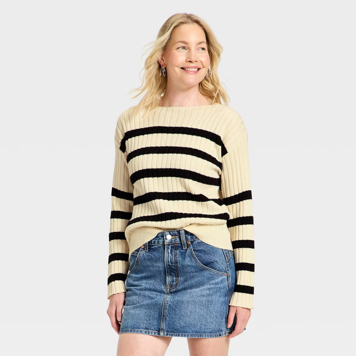 Women's Ribbed Boat Neck Pullover Sweater - Universal Thread™ | Target