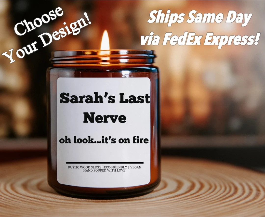 Personalized Candle Gifts Last Nerve Funny Candle Gift for - Etsy | Etsy (US)