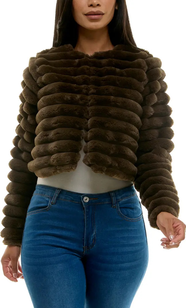 Faux Fur Long Sleeve Bolero | Nordstrom Rack