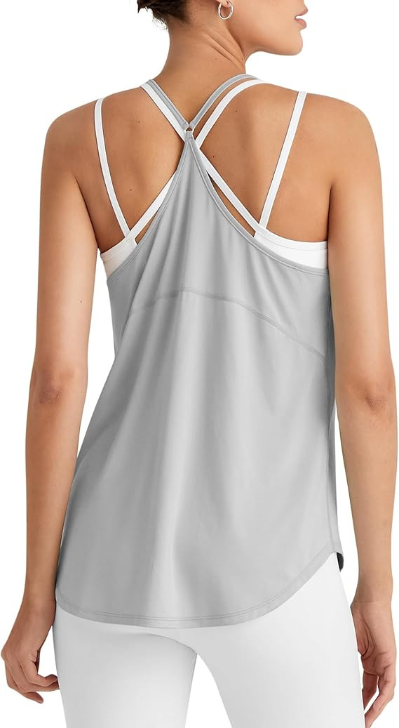 G4Free Workout Athletic Tank Tops for Women Racerback Lightweight Gym Pilates Y-Back Loose Fit Ru... | Amazon (US)